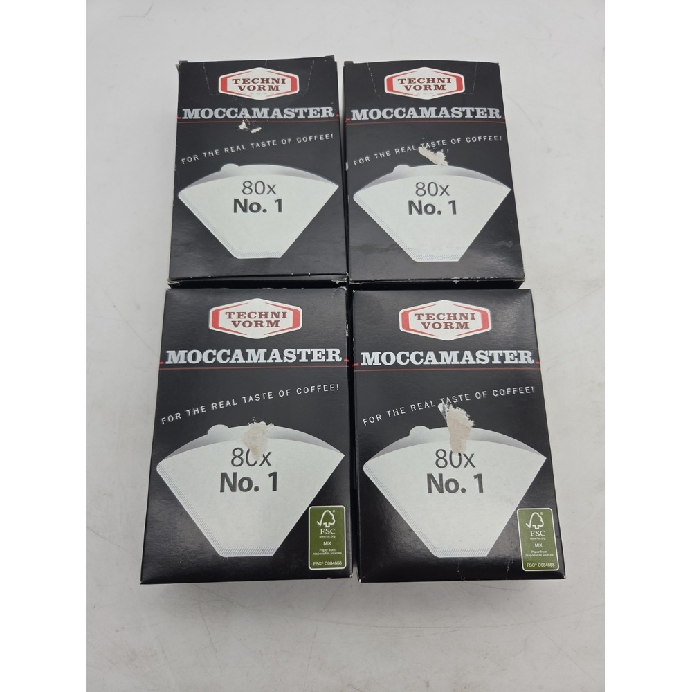 Moccamaster #1 Cup-One Filters White Paper 80-Count Boxes 4 Boixes - NEW